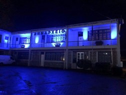 Με μπλε φωτισμό το Δημαρχείο Πύλης για την «Παγκόσμια Ημέρα διαβήτη»